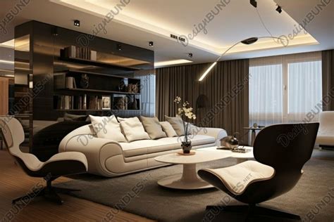 Modern living room interior with elegant furniture (4316446)