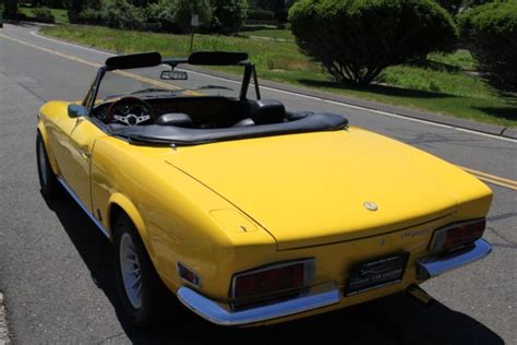 Fiat Spider Miles Yellow Convertible Liter Manual