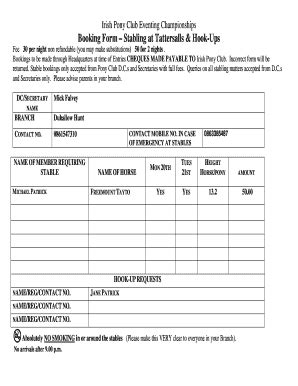 Fillable Online Duhallowponyclub Irish Pony Club Eventing Championships