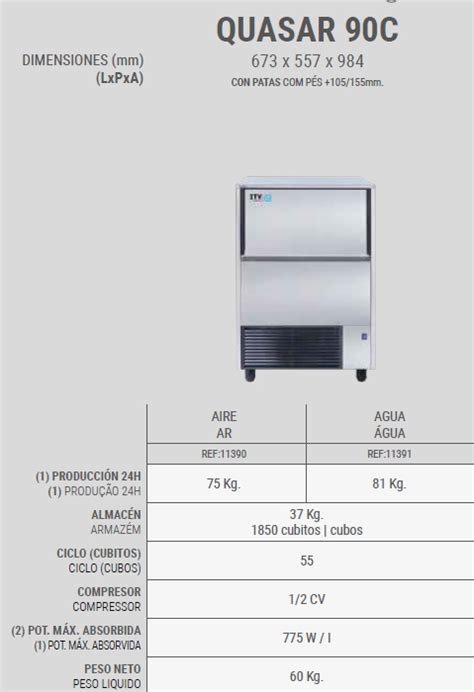 Fabricador De Hielo Itv Quasar C