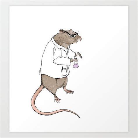 Lab Rat | Color Art Print by Dylana R. Pinter | Labs art, Mini drawings ...