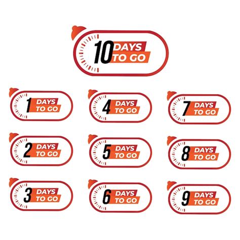 Premium Vector Countdown Left Days Banner With Clock Time For Badges Or Stickers Promotion