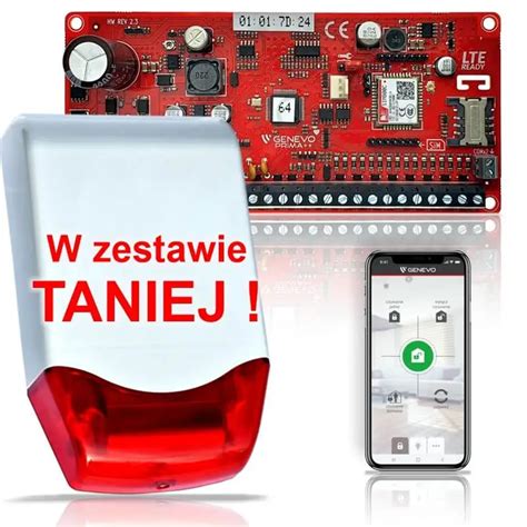 Zestaw Genevo Prima Lte Ready Gsm Centrala Sygnalizator Tsz D