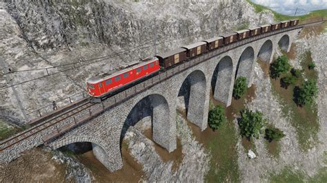 Rh Tische Bahn Schmittentobelviadukt M Hoch Ziehbar Transport