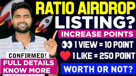 Ratio Airdrop Listing Ratio Token Increase New Latest Airdrop