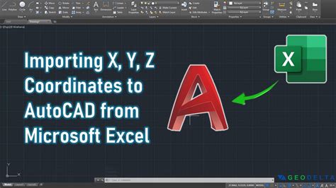 Importing X Y Z Coordinates To AutoCAD From Microsoft Excel YouTube