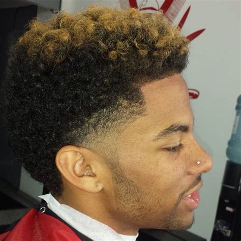 Blonde Highlights For Black Men Blowout Fade