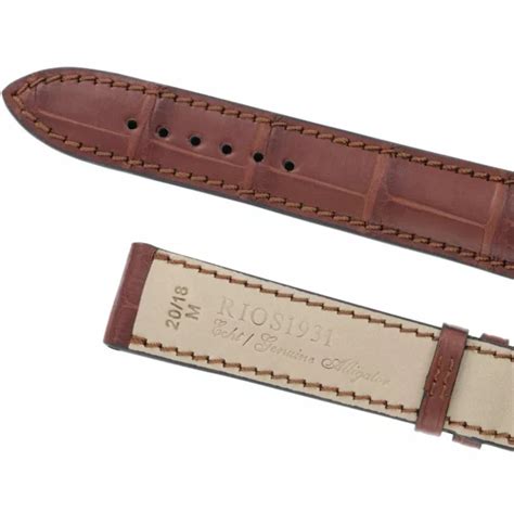 Rios President Alligator Leather Watch Strap Mahogany Chroonoo