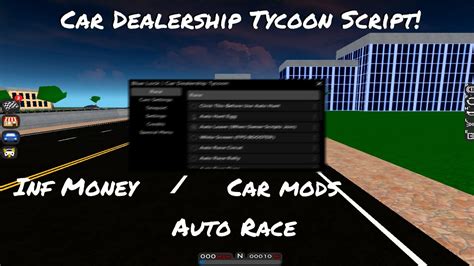 Car Dealership Tycoon Script Inf Money Auto Race Car