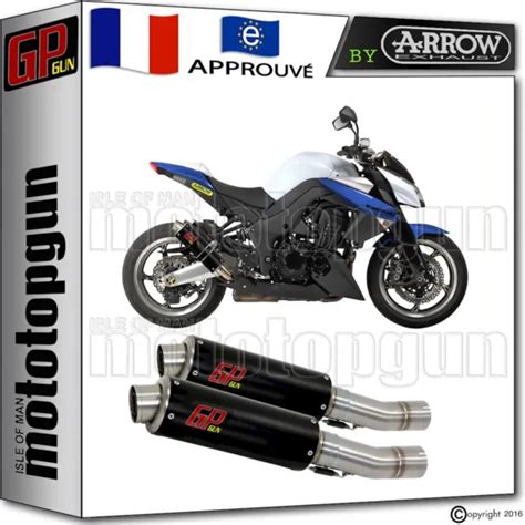 Pot D Echappement Gp Gun By Arrow Acier Noir Kawasaki Z Z