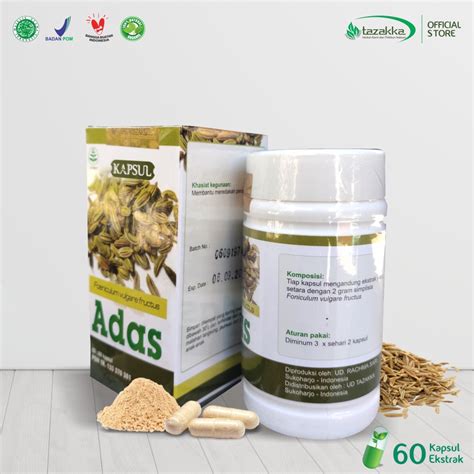 Jual Adas Pulosari Ekstrak Isi Kapsul Herbal Tazakka Original