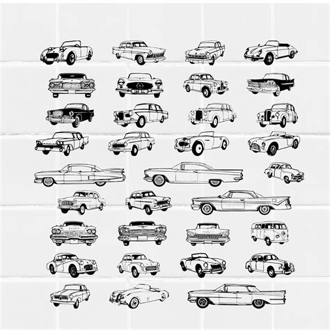 Classic Car Svg Car Svg 33 Car Clipart Retro Car Old Car Vintage Car