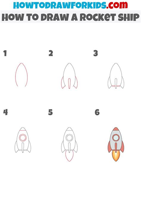 How To Draw A Rocket Ship Step By Step Disney Drawing Tutorial