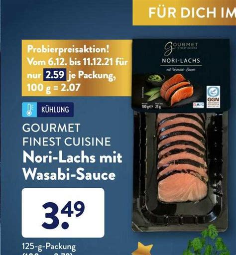 Gourmet Finest Cuisine Nori Lachs Mit Wasabi Sauce Angebot Bei Aldi S D