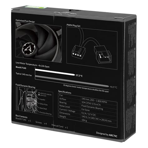BioniX F140 | 140 mm Gaming Case Fan with PWM PST | ARCTIC