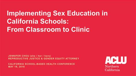 Implementing Sex Education In California Schools From Classroom To