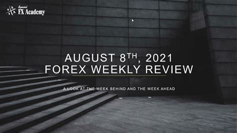 Sfxa Forex Trading Room August 8th 2021 Start Of Week Overview