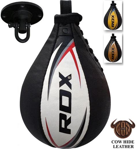 RDX Speed Ball Boxing Genuine Leather MMA Muay Thai Training Punching