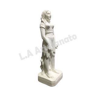 Imagem Pomba Gira Maria Farrapo Em Gesso Cru 22 Cm Para Artesanato