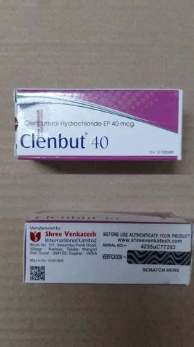 Clenbuterol 40 Mcg Tablets At Rs 1500box Clenbuterol Hcl Tablets In