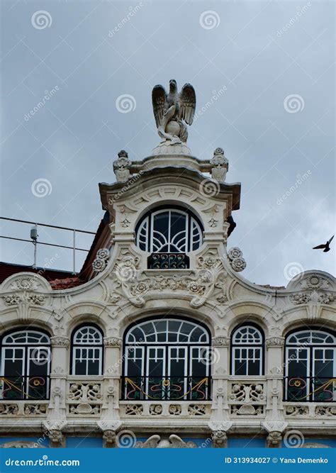 Elegant Neoclassical Building With Details In Art Nouveau Style In