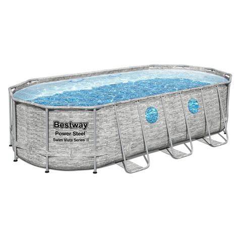 Piscine Tubulaire Ovale Bestway Power Steel 5 49 X 2 74 X 1 22m Aspect