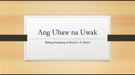 Ang Uhaw Na Uwak The Thirsty Crow Kuwentong Pambata Youtube