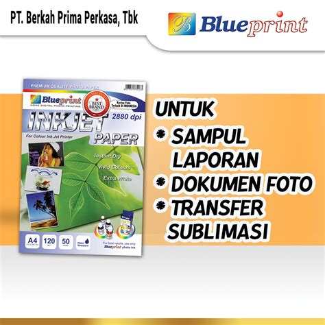 Jual Kertas Inkjet BLUEPRINT A4 120 Gsm Shopee Indonesia