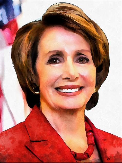 Portrait Of Nancy Pelosi Painting by Kai Saarto