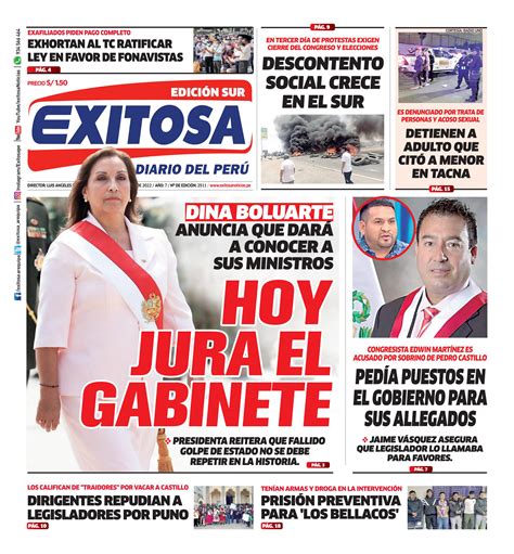 Diario Exitosa Sur S Bado De Diciembre Del By Diario Exitosa