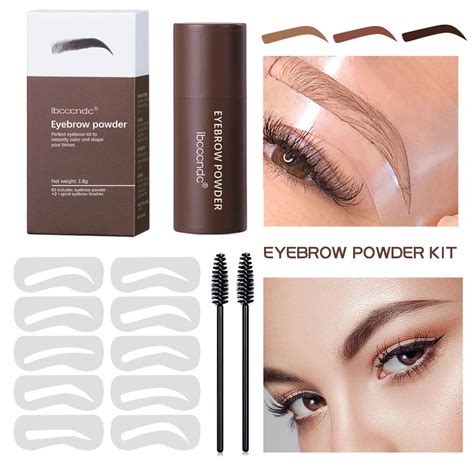 Ibcccndc Eyebrow Stamp Stencil Kit One Step Brow Shaping Waterproof