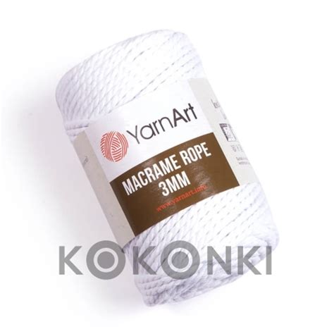 Sznurek Yarnart Macrame Rope Mm Biel Kokonki Motki Ombre