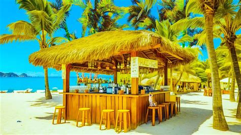 Seaside Cafe Ambience In Maldives Island With Waves Sounds Bossa Nova