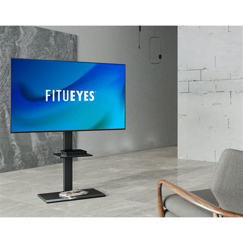 Fitueyes Floor Tv Stand With Mount Tier For 32 65 Inch Tv