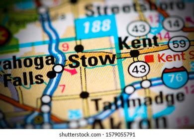 Stow Ohio Usa On Map Stock Photo 1579055791 | Shutterstock