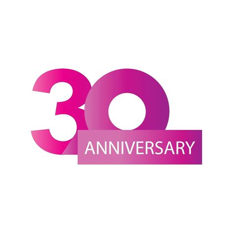 30 Years Anniversary Celebration Vector Template Design Illustration