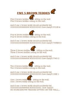 Five Brown Teddies by hala hmil | TPT