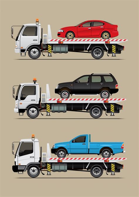 Tow Truck Vector At Vectorified Collection Of Tow Truck Vector