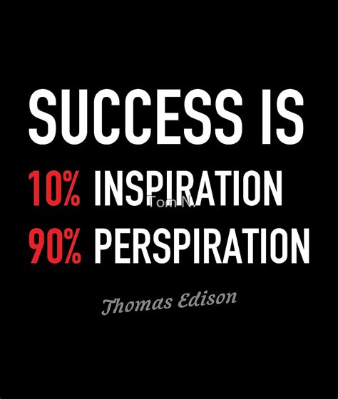 Success Is Inspiration Perspiration Inspirational Quote By