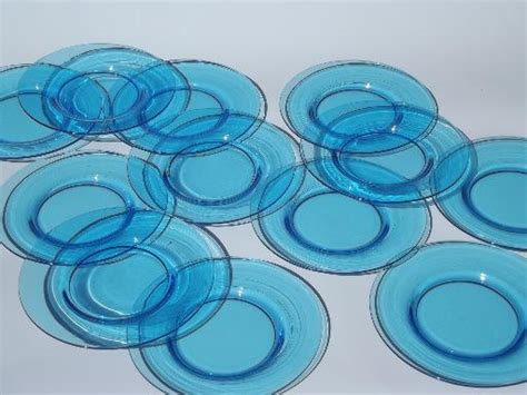 Vintage Coloured Glass Plates - Glass Designs