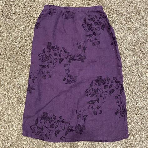 Coldwater Creek Women S Purple Skirt Depop