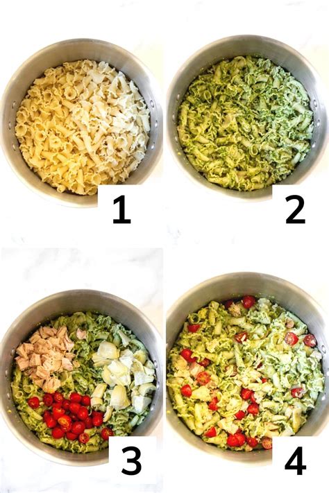 Easy Tuna Pesto Pasta Recipe Get On My Plate