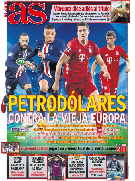 La Portada Del Diario As 23 08 2020