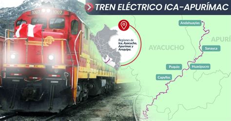 Tren de Ica Arequipa Ayacucho y Apurímac cómo será y qué ruta