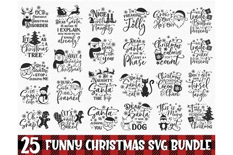 Funny Christmas Svg Design Bundle Svg File For Diy Machine