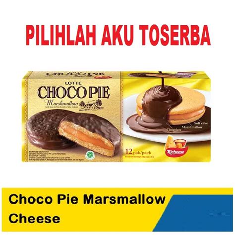 Jual Lotte CHOCO PIE KEJU Marshmallow 28 Gram HARGA 1 BOX Isi 12 Pcs