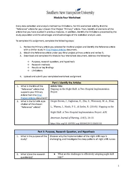 Ihp Module Four Worksheet Right Module Four Worksheet Every