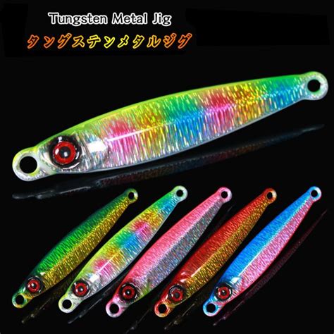 Luminous Tungsten Metal Jig Isca De Pesca Afundando Rapidamente Jig