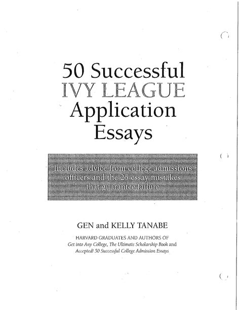 50 Successful Ivy League App Essays PART 1 English Verb Studocu