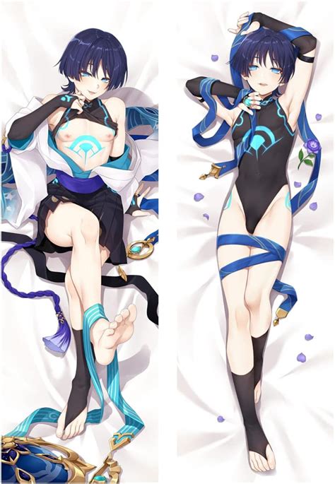 Znosng Genshin Impact Wanderer Body Pillow Case Hugging Pillow Cover Stuffed Dakimakura Double